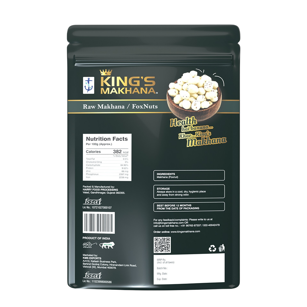 KING’S MAKHANA COMBO PACK OF 2 | Raw Makhana(100g each)