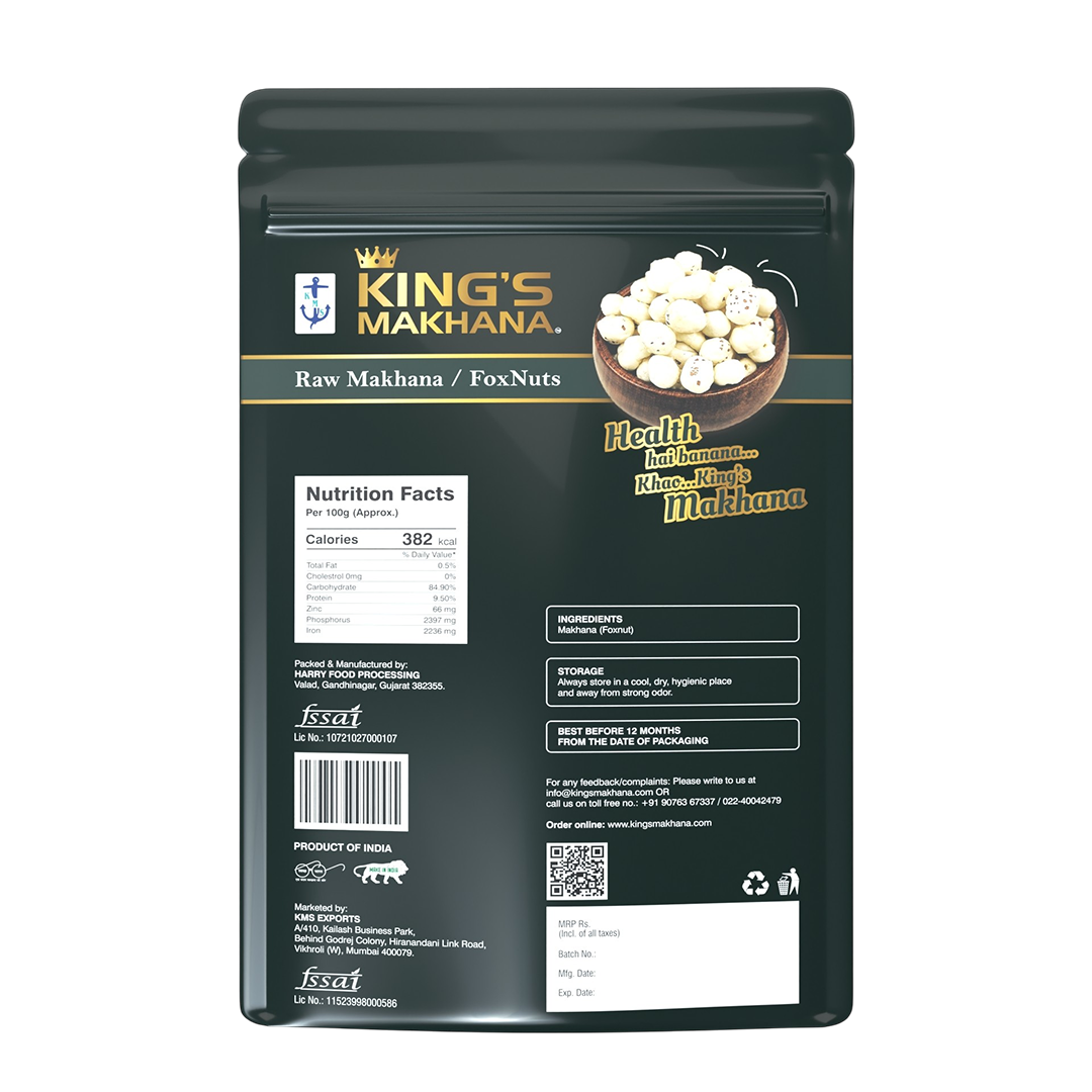 KING’S MAKHANA COMBO PACK OF 2 | Raw Makhana(100g each)