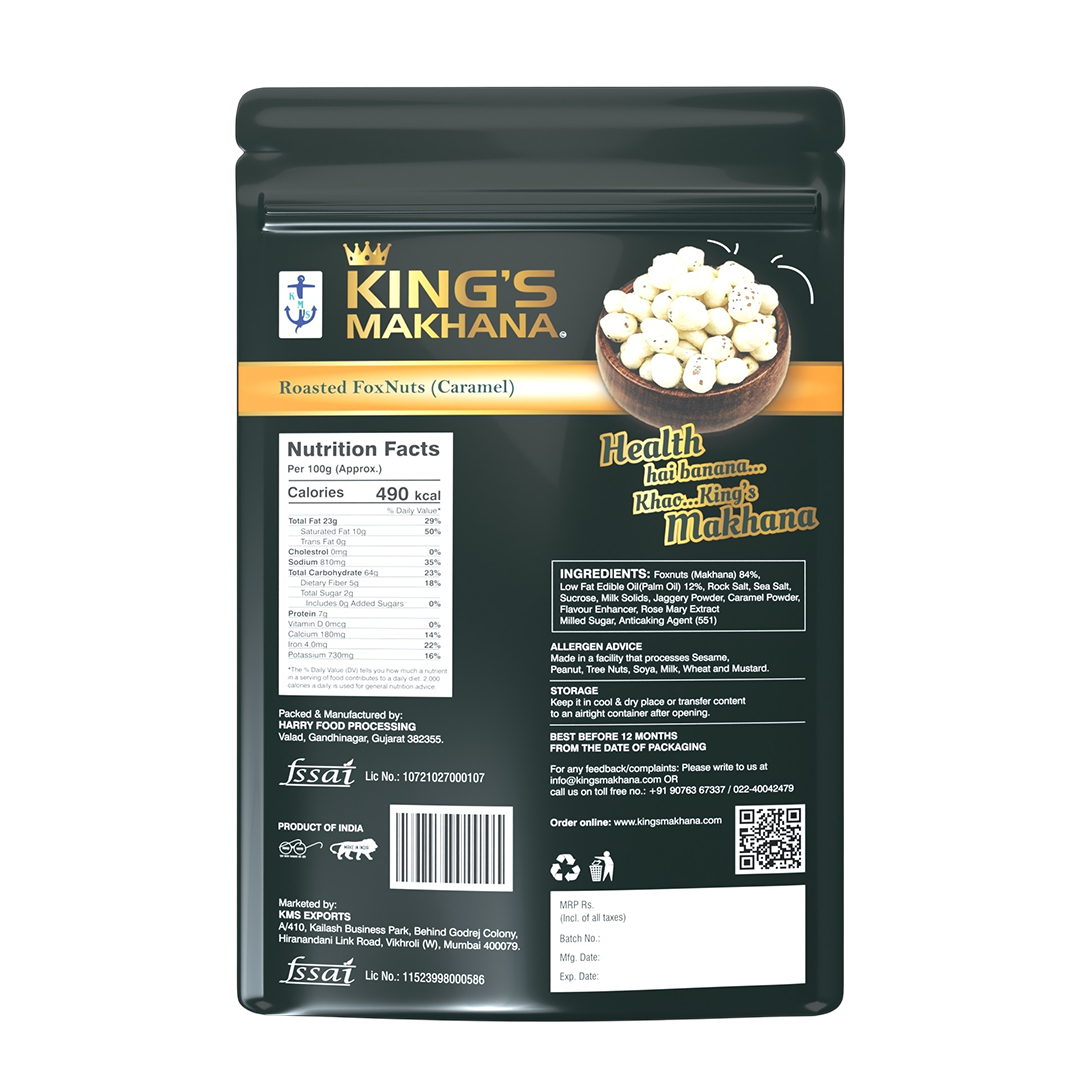 KING’S MAKHANA COMBO PACK OF 2 | Salted, Caramel (60g Each)