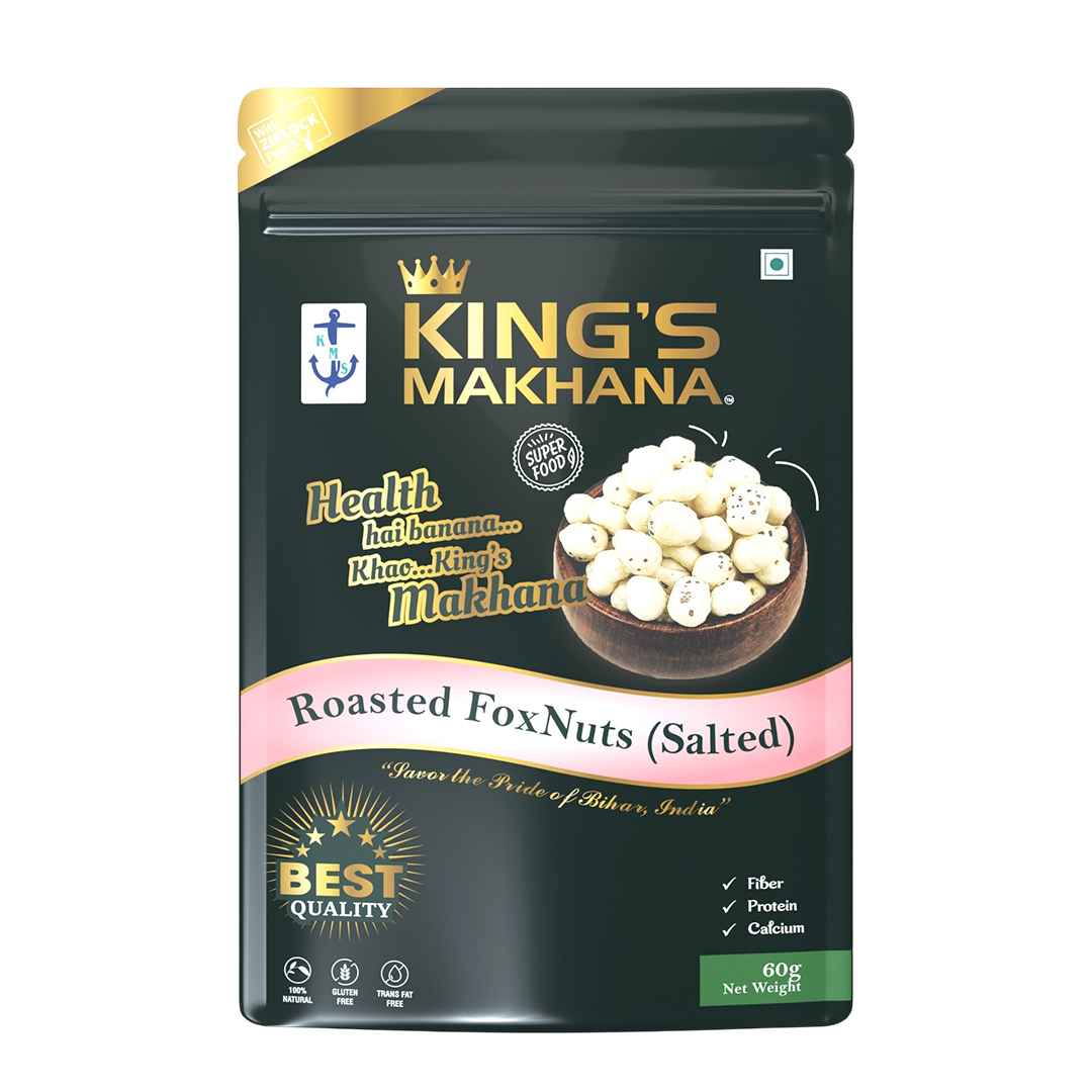 KING’S MAKHANA COMBO PACK OF 2 | Salted, Caramel (60g Each)