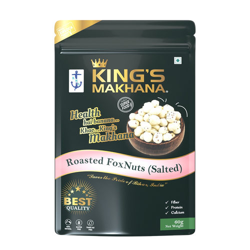 KING’S MAKHANA COMBO PACK OF 2 |Cream-N-Onion, Salted (60g Each)