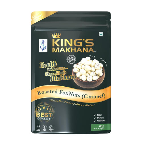 KING’S MAKHANA COMBO PACK OF 2 | Salted, Caramel (60g Each)