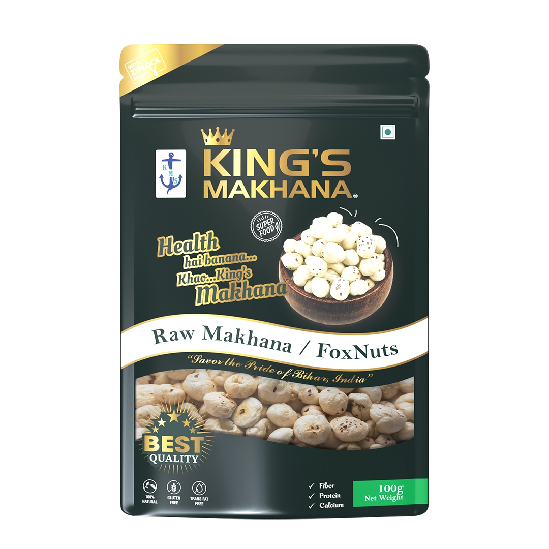 KING’S MAKHANA COMBO PACK OF 2 | Raw Makhana(100g each)