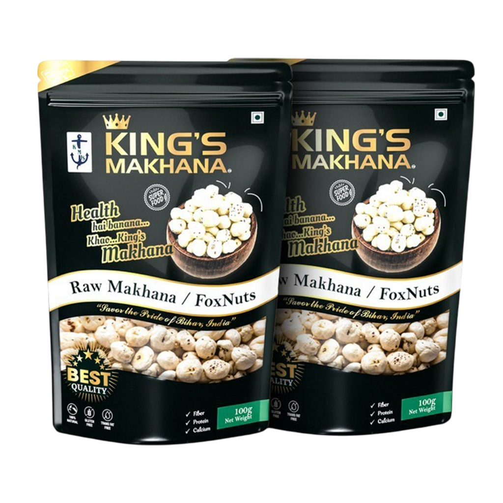 KING’S MAKHANA COMBO PACK OF 2 | Raw Makhana(100g each)