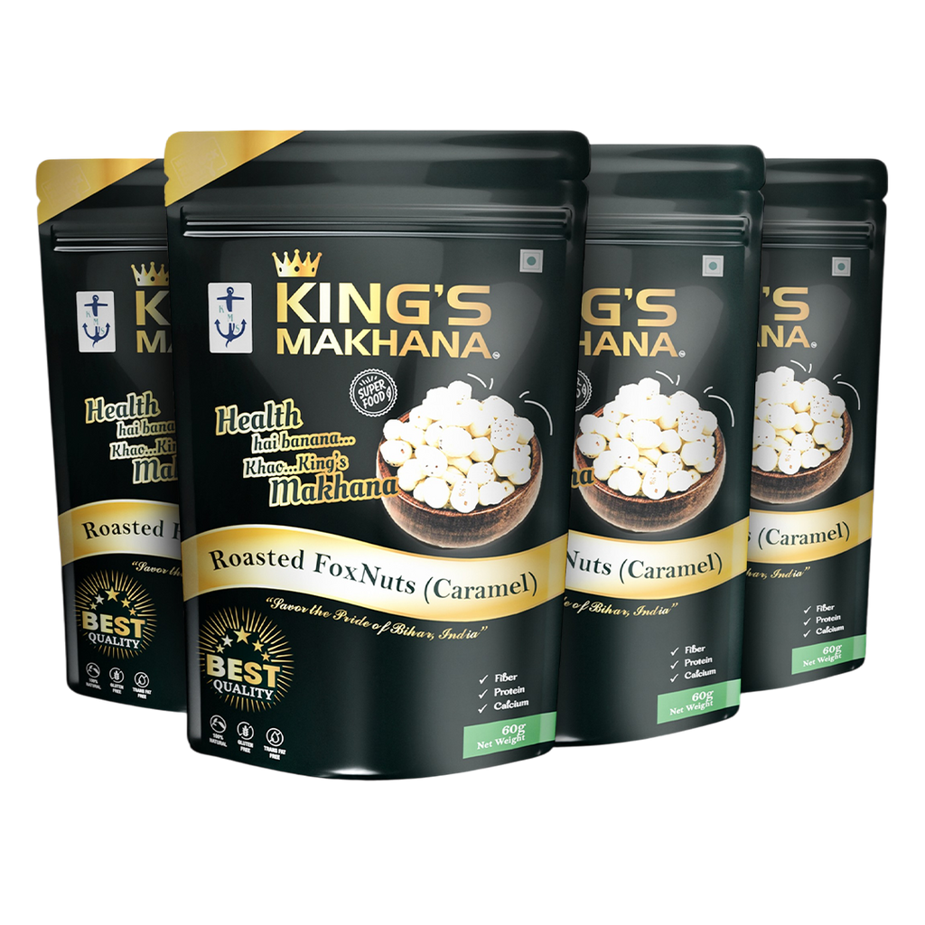 KING’S MAKHANA COMBO PACK OF 4  | Caramel (60g Each)