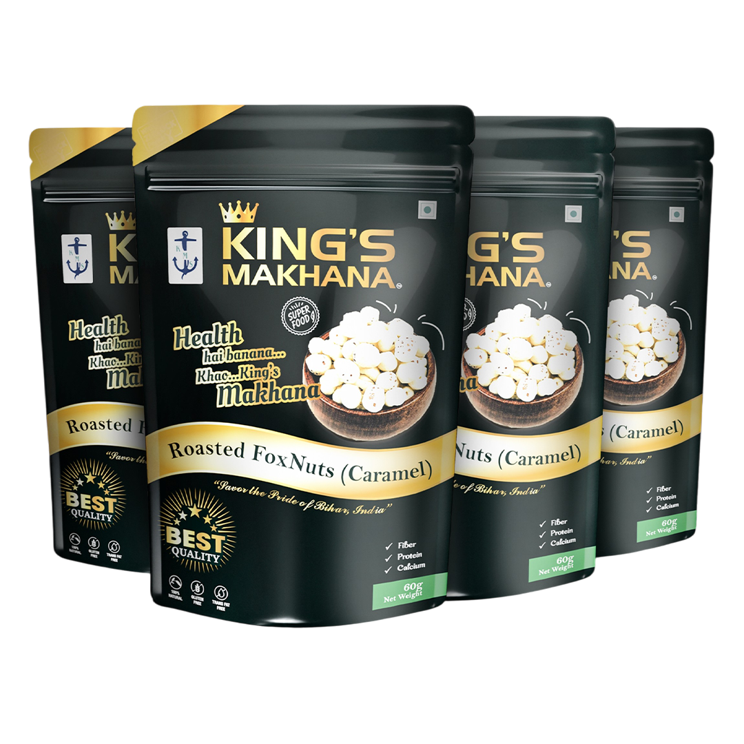 KING’S MAKHANA COMBO PACK OF 4  | Caramel (60g Each)