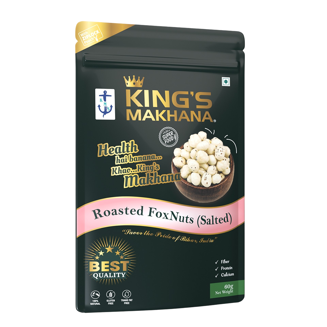 KING’S MAKHANA COMBO PACK OF 4  |Salted (60g Each)