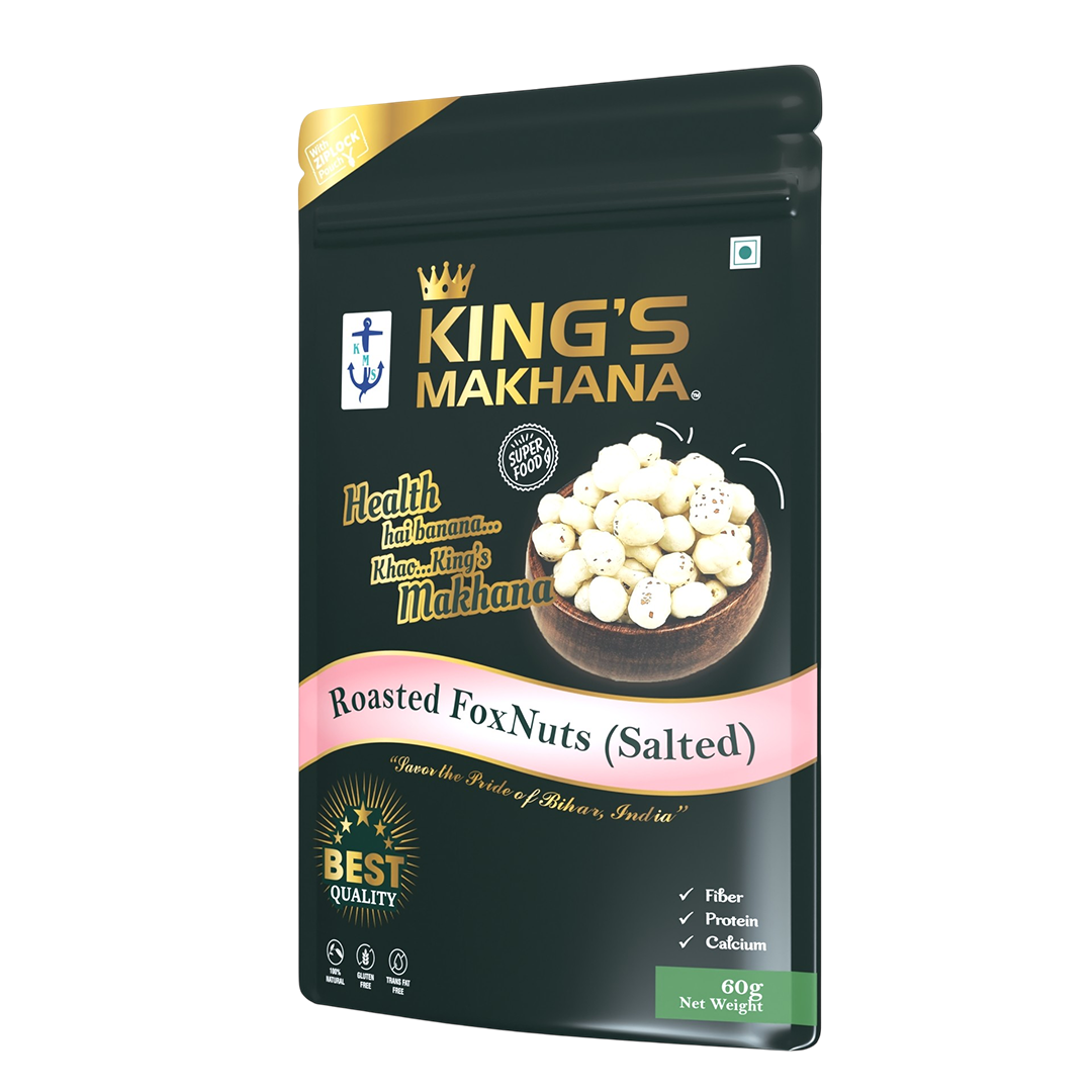 KING’S MAKHANA COMBO PACK OF 4  |Salted (60g Each)